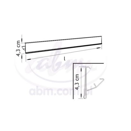 Listwa cenowa 90 stopni nakładana zewnętrzna narożna 62,7 cm